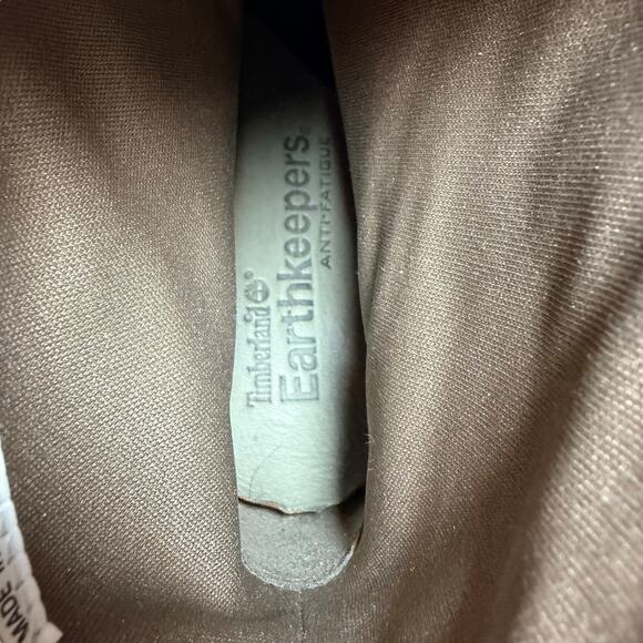 Timberland Savin Hill Mid Beige Suede Perforated Block Heel Boots Women’s 9.5 - Picture 12 of 12